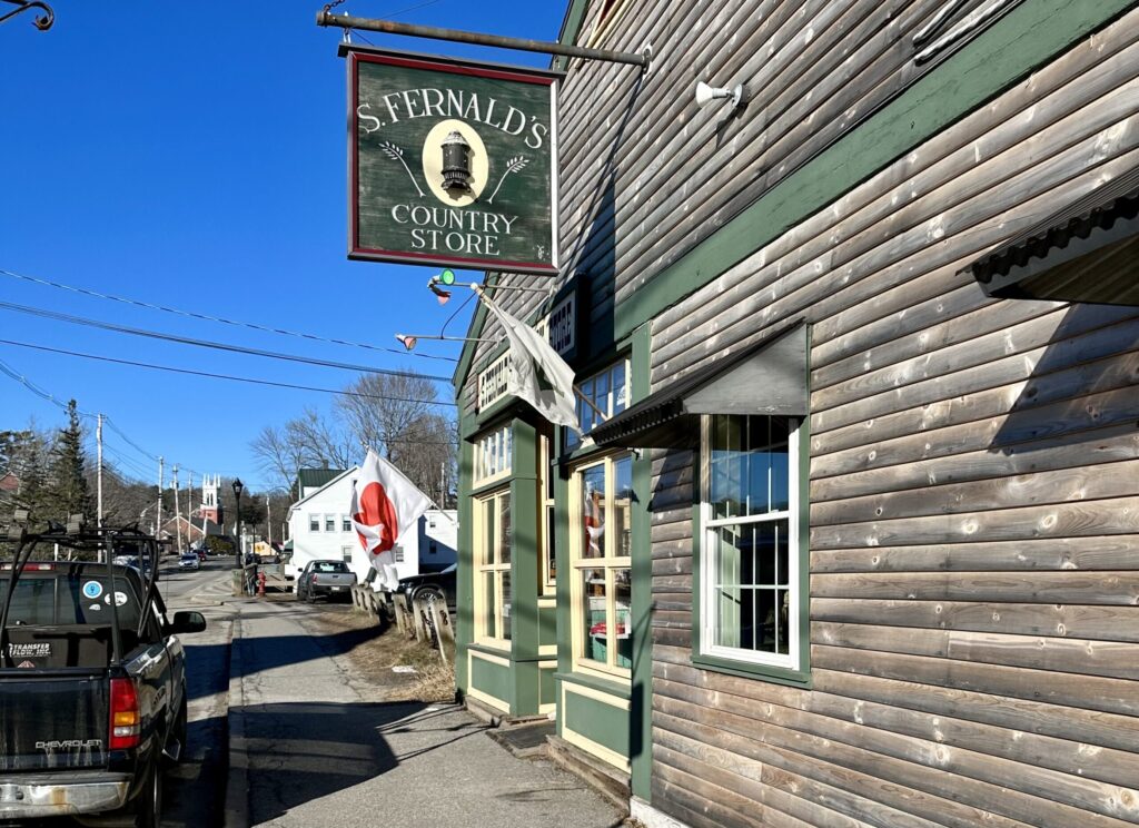 Downtown Lisbon, Maine near S. Fernald’s Country Store—historic charm meeting modern managed IT needs for small-town businesses.