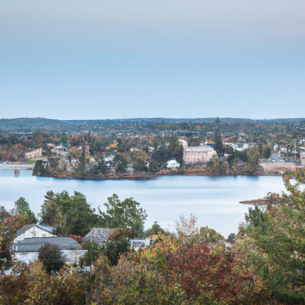 A scenic view of Arrowsic, Maine along the river, showcasing the natural beauty and quiet charm of the town—ideal for promoting managed IT services in remote communities.