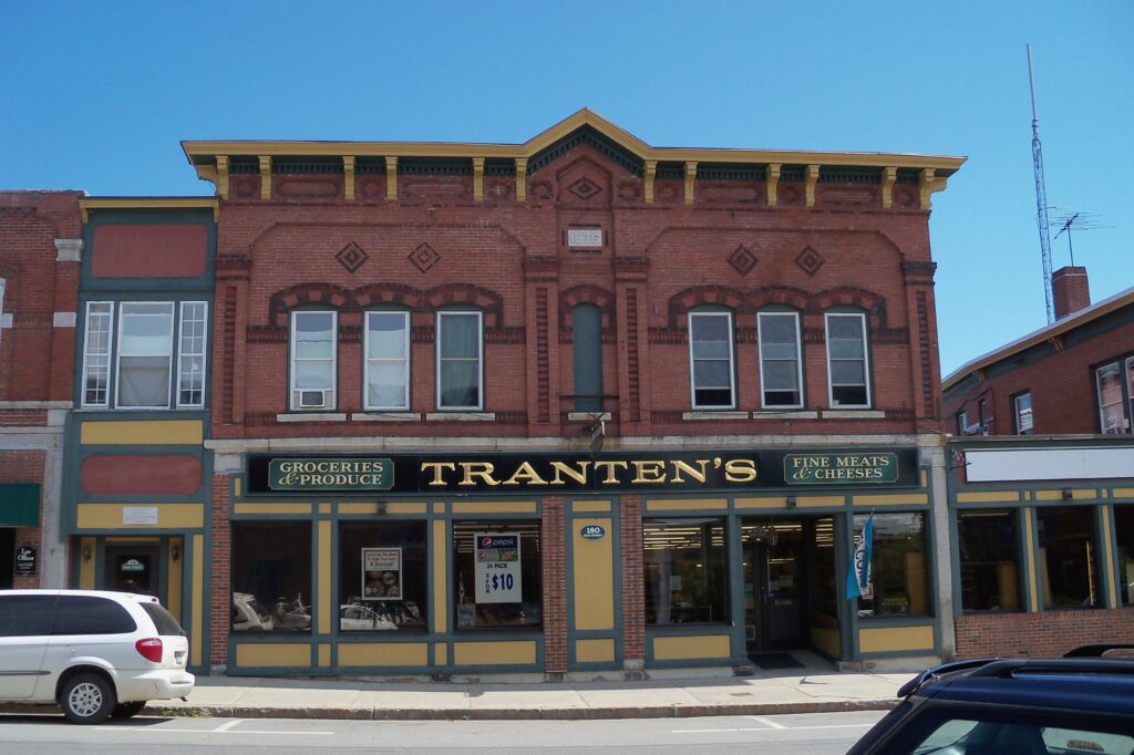 Historic Tranten’s storefront in downtown Farmington, Maine—local businesses like this increasingly rely on managed IT services for security and uptime.
