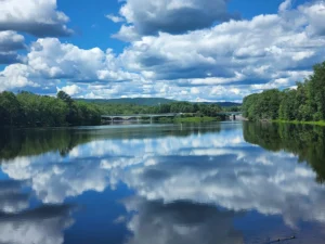 Calm lakeside view in Jay, Maine reflecting local serenity—underscoring the value of reliable managed IT services for small-town businesses.