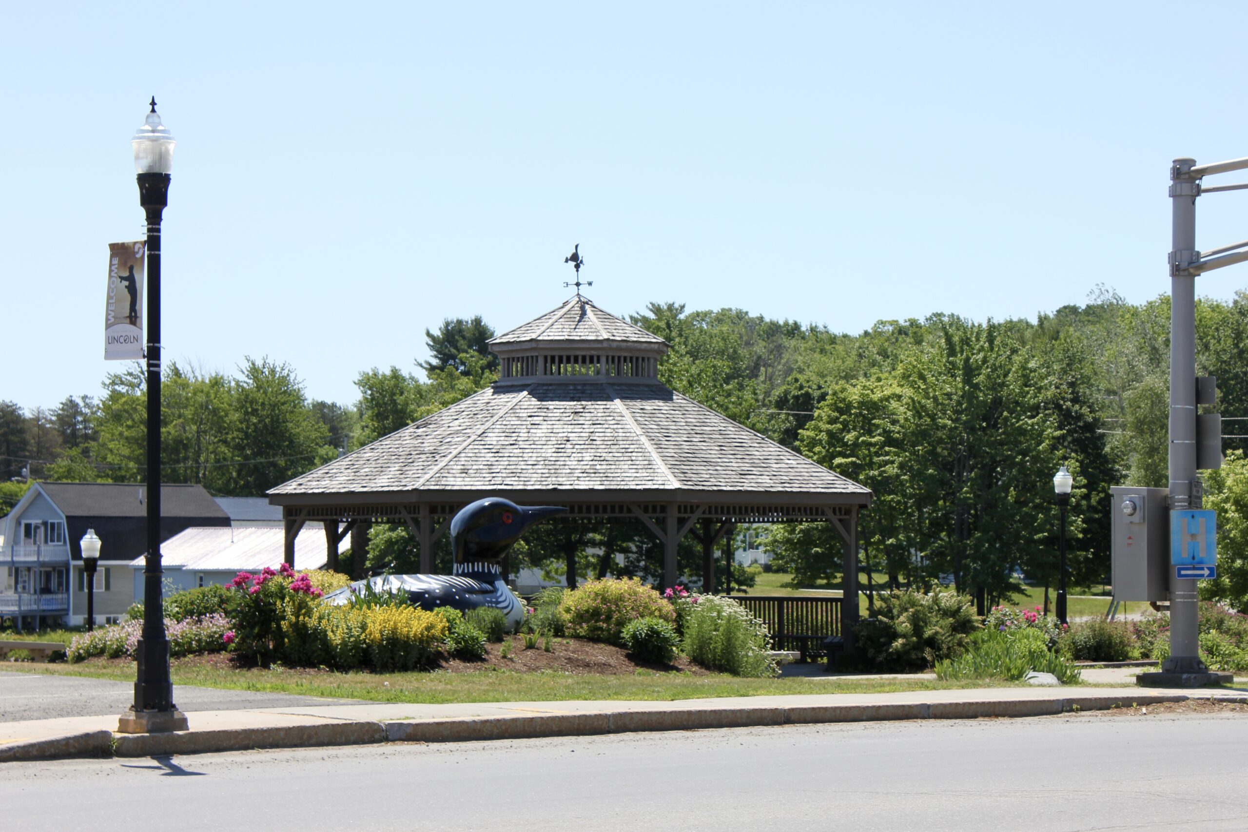 Gazebo and town green in Lincoln, Maine, highlighting the community supported by dependable managed IT services
