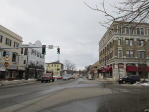 Downtown Sanford, Maine featuring historic buildings and a quiet main street—highlighting the importance of managed IT for local businesses and city infrastructure.