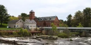 Waterfront buildings in Yarmouth, Maine — a coastal community embracing managed IT for secure, reliable infrastructure.